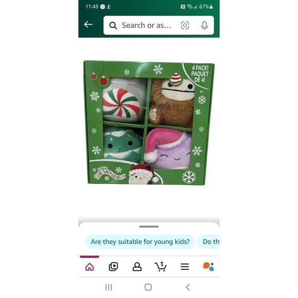 NEW IN BOX ORIGINAL CHRISTMAS SQUISHMELLOS 4 PACK - Picture 6 of 6